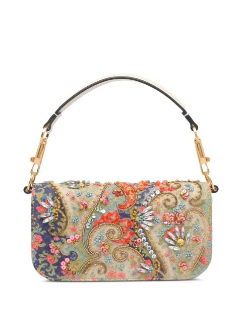 Valentino Garavani mini Loco paisley VLogo-signature shoulder bag - Green