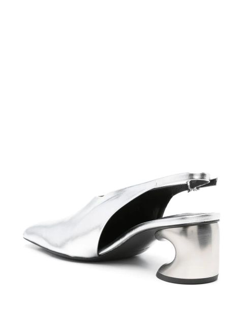 Jil Sander 60mm leather pumps - Silver
