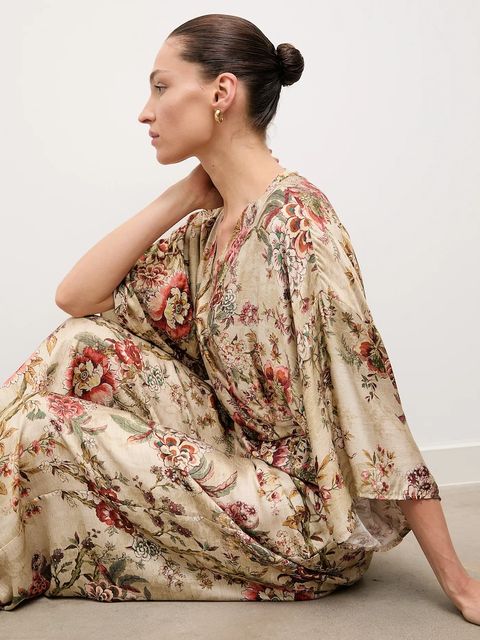 Answear.LAB bluzka damska kolor beżowy wzorzysta