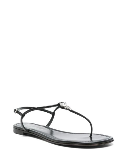 Giuseppe Zanotti Anyelle flat sandals - Black - zdjęcie produktu nr 2