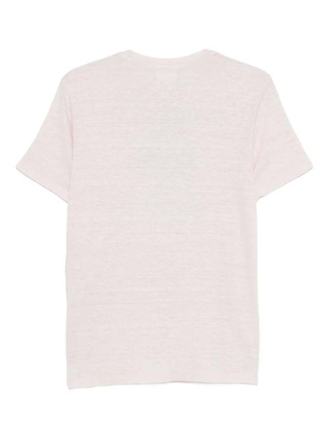 MARANT ÉTOILE Zewel logo-print linen T-shirt - Pink