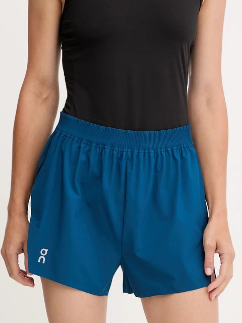 On szorty do biegania damskie kolor granatowy gładkie high waist 1WF10333536 - zdjęcie produktu nr 1