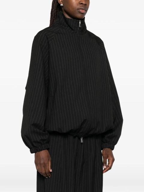 The Frankie Shop pinstripe zip jacket - Black