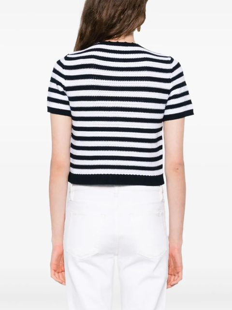 Maje cropped crochet cardigan - White