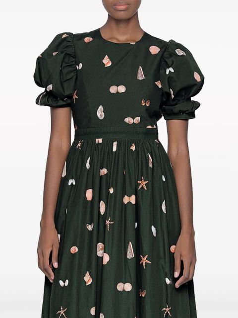 Agua By Agua Bendita Amapola Caracola maxi dress - Black