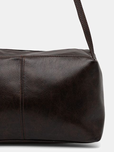 Answear.LAB torebka skórzana kolor brązowy