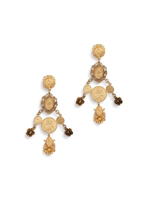 Dolce & Gabbana embellished pendant earrings - Gold - zdjęcie produktu nr 1
