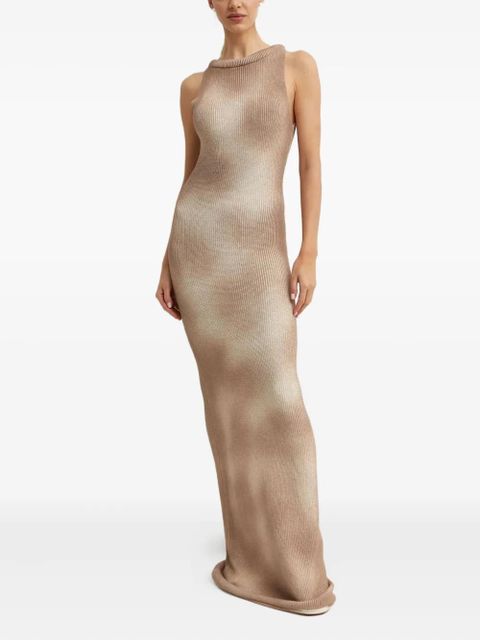Aya Muse Celes ombre-motif maxi dress - Neutrals