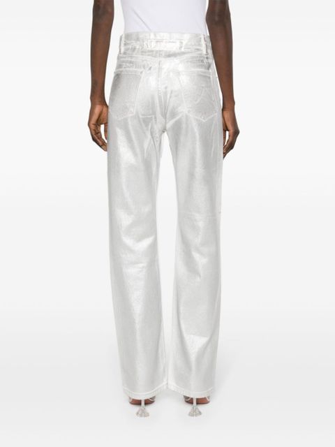 ROTATE BIRGER CHRISTENSEN metallic straight-leg jeans - Silver