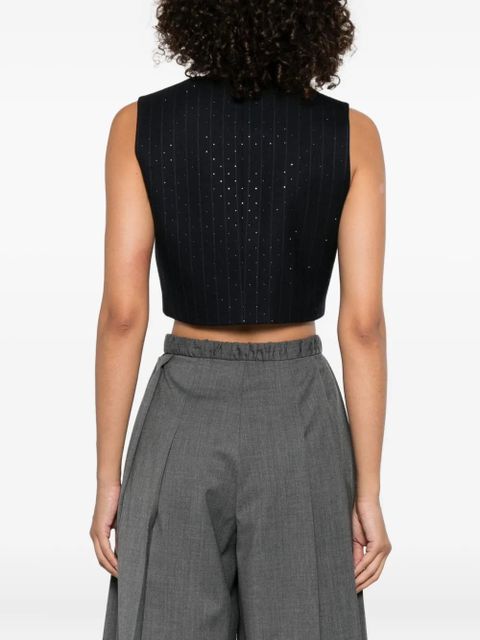 SANDRO pinstriped vest - Blue - zdjęcie produktu nr 2