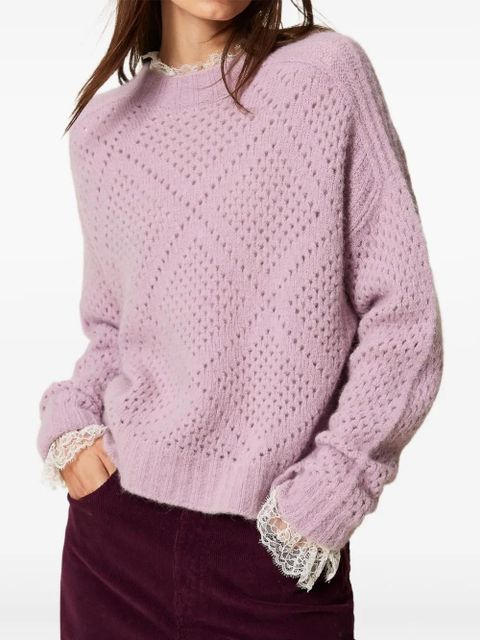 TWINSET diamond pattern sweater - Purple - zdjęcie produktu nr 1