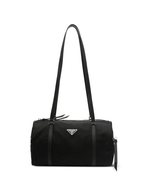 Prada triangle-logo zip shoulder bag - Black - zdjęcie produktu nr 1