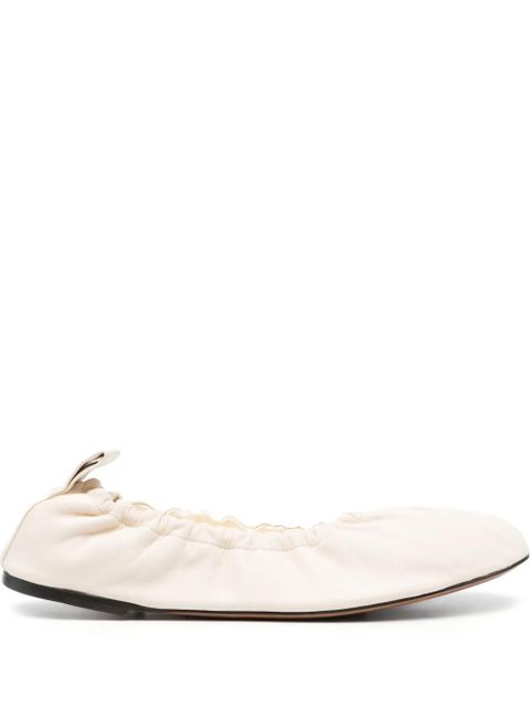 The Row Glove leather ballerinas - White