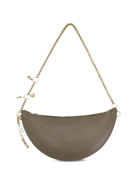 Chloé Icons chain leather shoulder bag - Grey - zdjęcie produktu nr 1