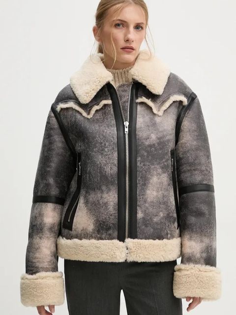 Stand Studio kurtka Lessie Jacket damska kolor szary przejściowa oversize 61957-9073 - zdjęcie produktu nr 1