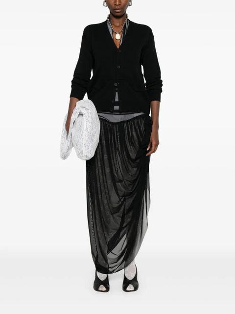 MM6 Maison Margiela wool cardigan - Black - zdjęcie produktu nr 2