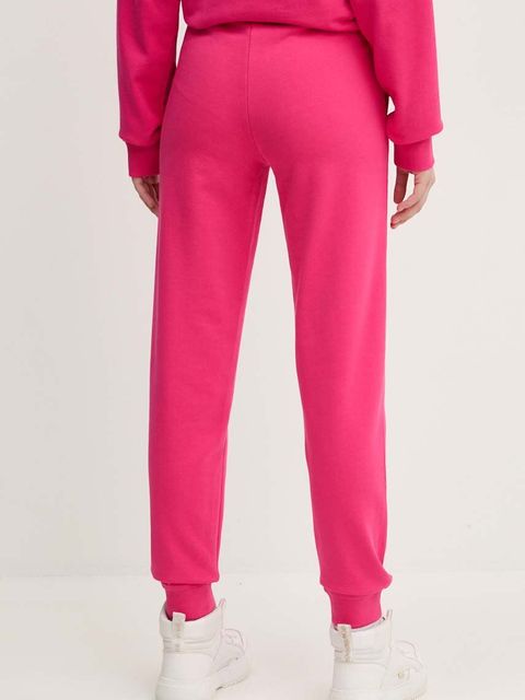 HUGO spodnie dresowe bawełniane kolor różowy gładkie 50522417