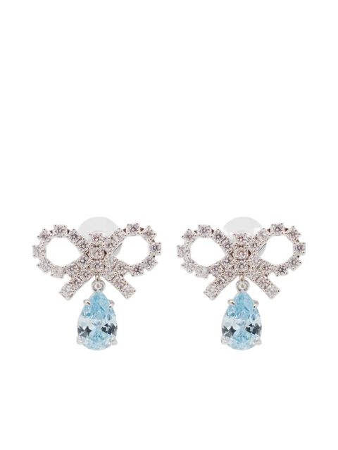 Self-Portrait mini Bow earrings - Silver - zdjęcie produktu nr 1