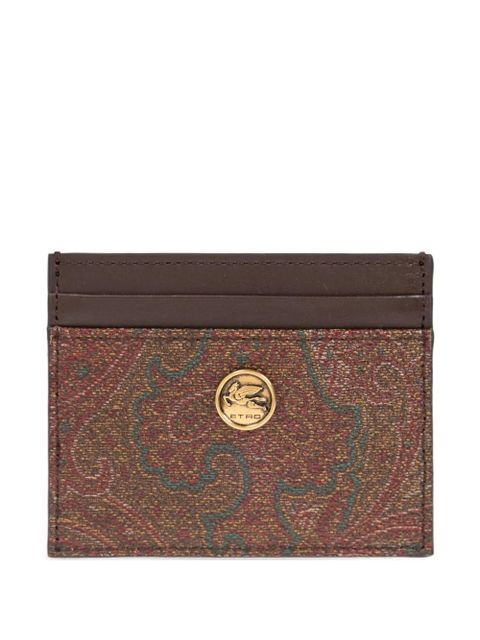 ETRO paisley-pattern card holder - Brown - zdjęcie produktu nr 1