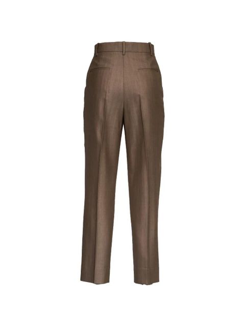 Victoria Beckham pressed-crease tailored trousers - Brown