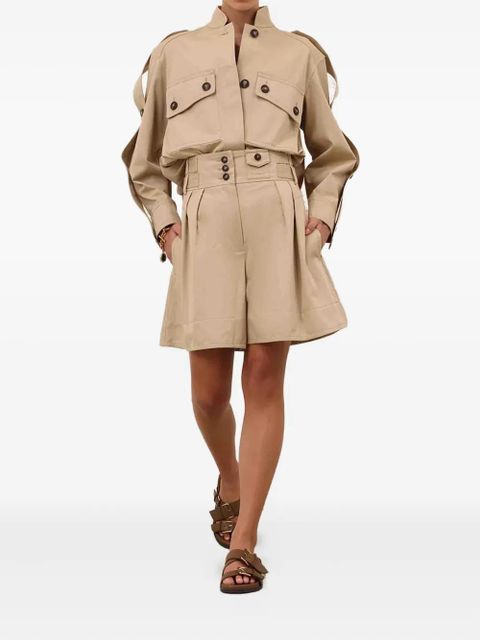 ZIMMERMANN pleated rebellion shorts - Neutrals - zdjęcie produktu nr 2