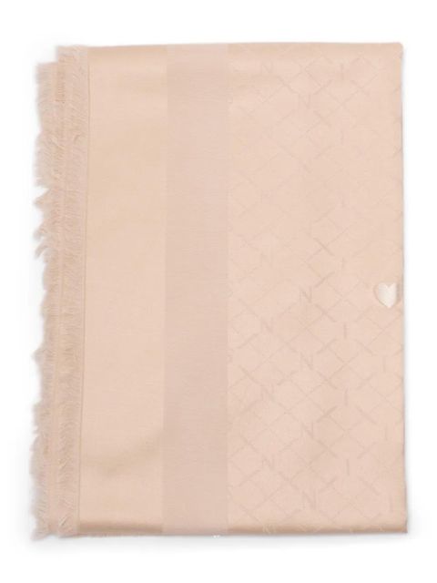 TWINSET monogram frayed scarf - Neutrals - zdjęcie produktu nr 1