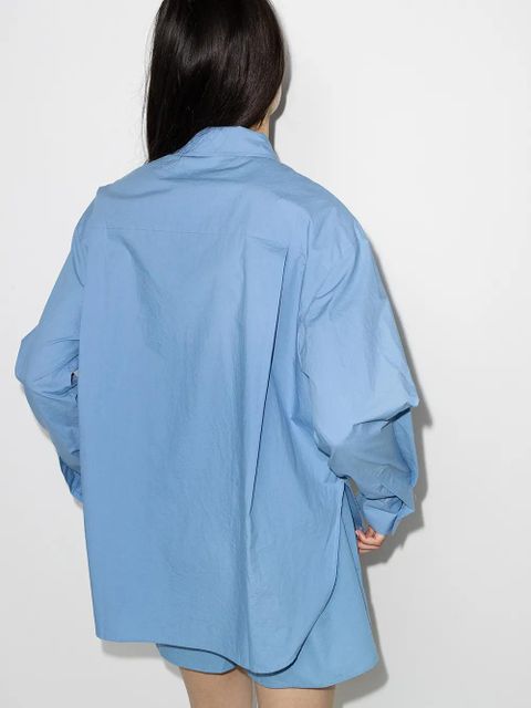 The Frankie Shop Lui oversized shirt - Blue