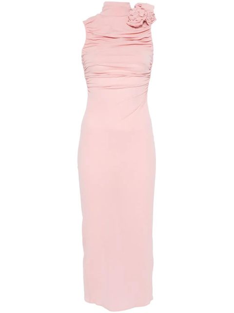 Magda Butrym ruched mock-neck midi dress - Pink - zdjęcie produktu nr 1