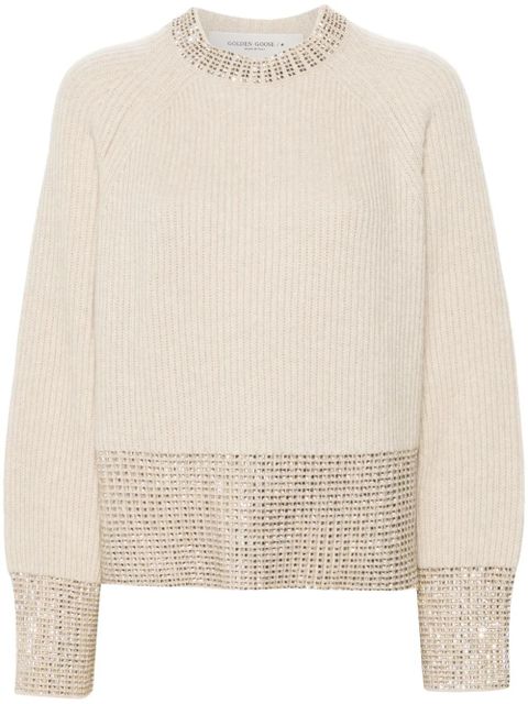 Golden Goose crystal-embellished sweater - Neutrals - zdjęcie produktu nr 1