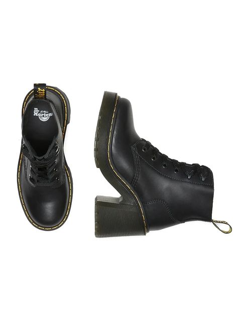 Dr. Martens botki skórzane Jesy damskie kolor czarny na słupku DM27613001