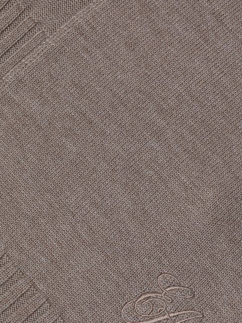 Emporio Armani szalik wełniany damski kolor beżowy gładki EW003130 AF19981 - zdjęcie produktu nr 2