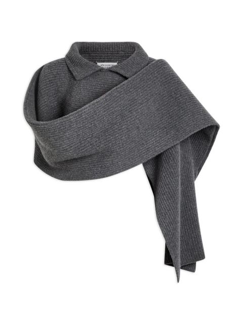 Maison Margiela collared ribbed-knit scarf - Grey - zdjęcie produktu nr 1