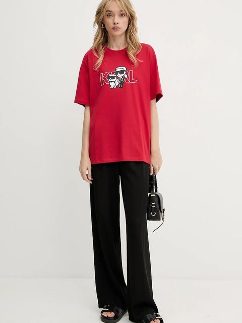 Karl Lagerfeld t-shirt bawełniany IKON - zdjęcie produktu nr 1