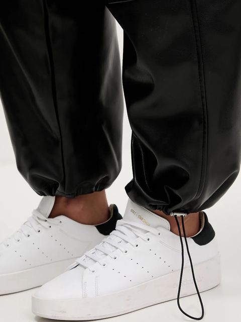 Hugo Blue spodnie damskie kolor czarny high waist 50546770