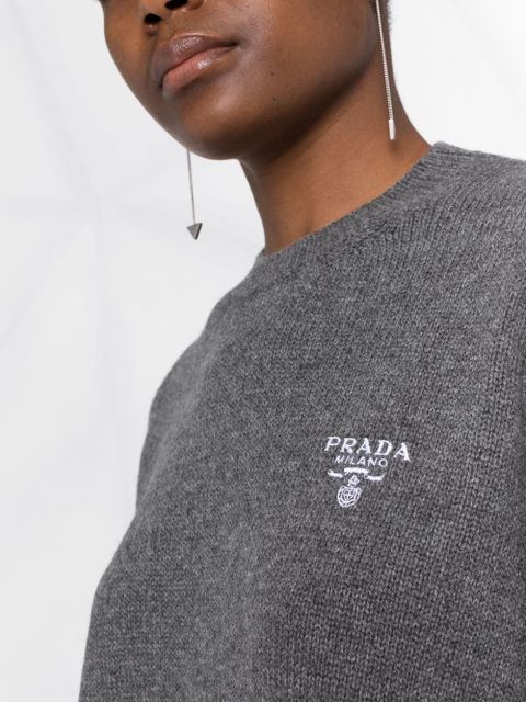 Prada chest logo jumper - Grey - zdjęcie produktu nr 2