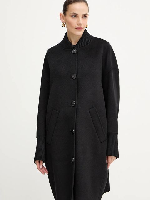 Pinko płaszcz wełniany kolor czarny 105404 A1ZQ - zdjęcie produktu nr 1