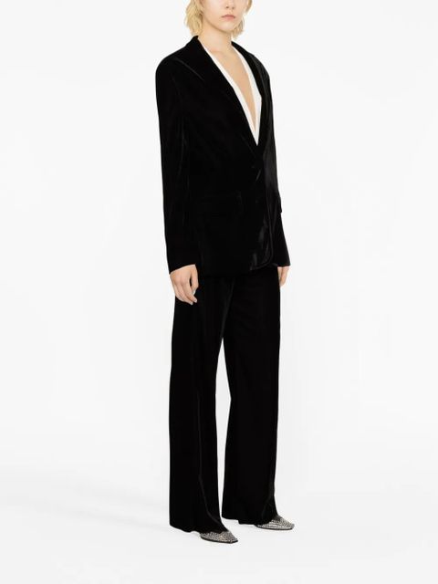 ETRO single-button velvet blazer - Black
