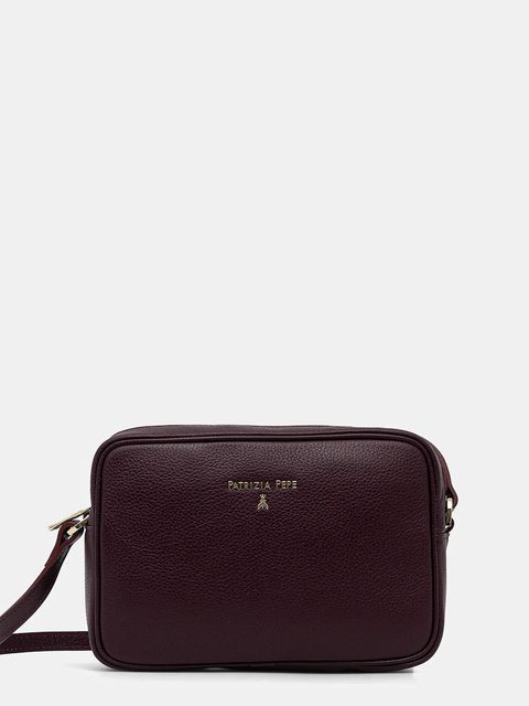Patrizia Pepe torebka skórzana kolor bordowy CB8985 L001 - zdjęcie produktu nr 1