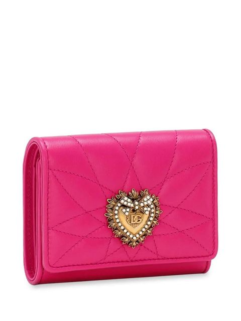 Dolce & Gabbana small Devotion leather wallet - Pink