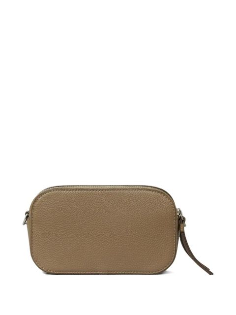 Tory Burch Miller logo-embossed leather crossbody bag - Brown