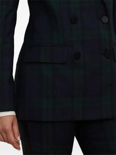 Lauren Ralph Lauren double-breasted checked blazer - Green
