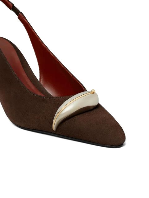 Tory Burch Pierced XL slingback pumps - Brown