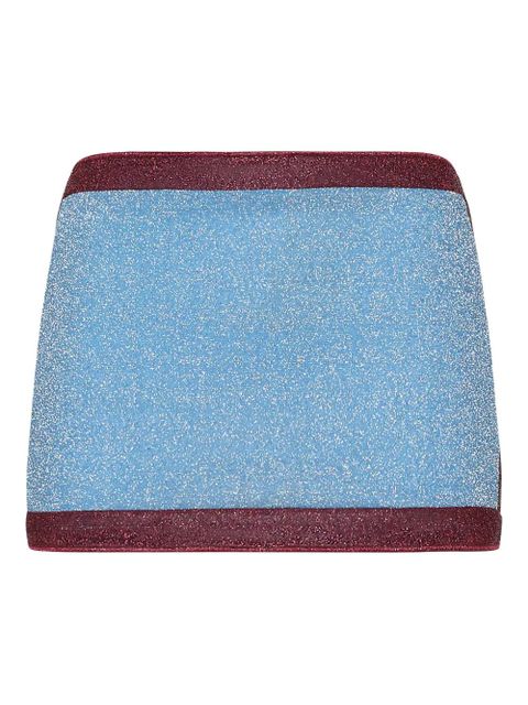 Oséree glitter paneled mini skirt - Blue - zdjęcie produktu nr 2
