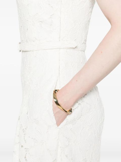 Simkhai lace belted dress - White