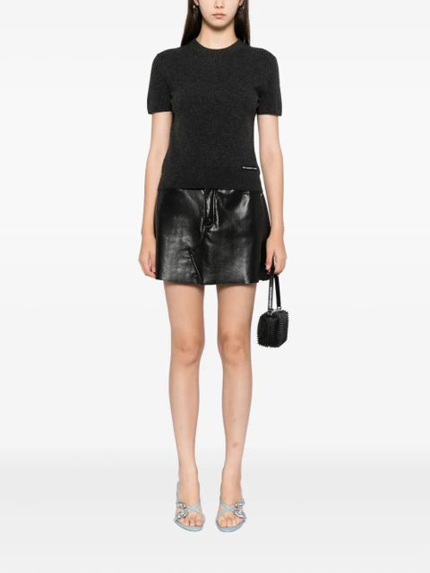 Alexander Wang logo-patch top - DARK GREY - zdjęcie produktu nr 2