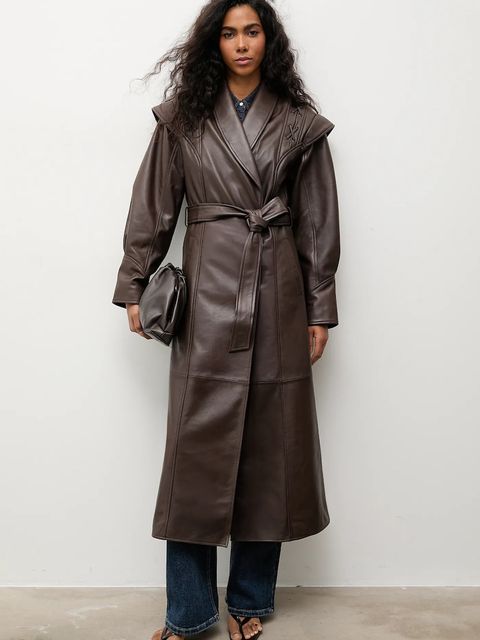 Answear.LAB płaszcz skórzany