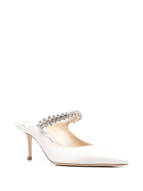 Jimmy Choo Bing 65mm leather mules - White