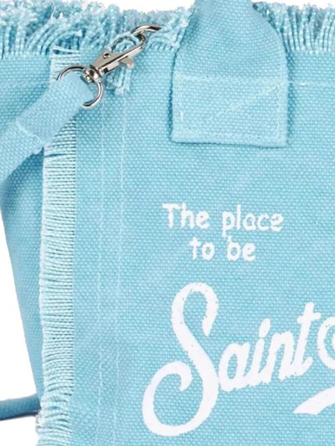 MC2 Saint Barth mini Vanity frayed tote bag - Blue - zdjęcie produktu nr 2