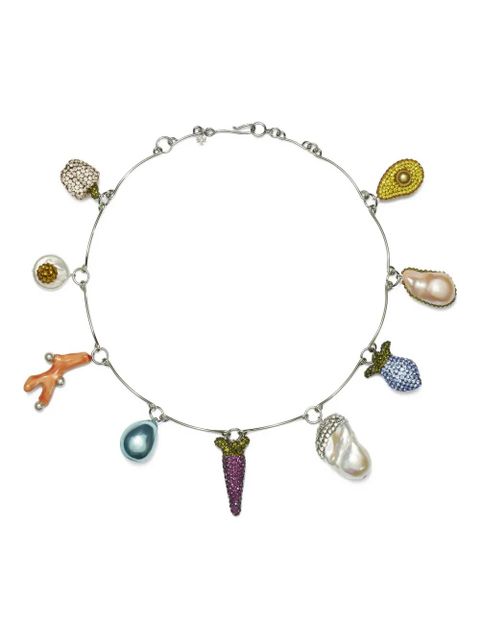 Tory Burch Curiosity Vegetable charm necklace - Silver - zdjęcie produktu nr 1