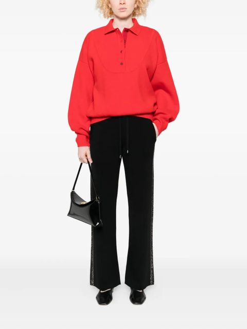 Maje rhinestone-embellished trousers - Black